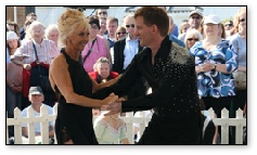 Kerrin and Debbie dancing at the Newbury Show 